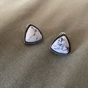 Marble stud earrings